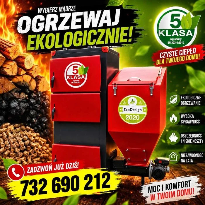 groszek 5KLASA kocioł GRATISY! piec 35KW 220-300m2 dostawa 0zł