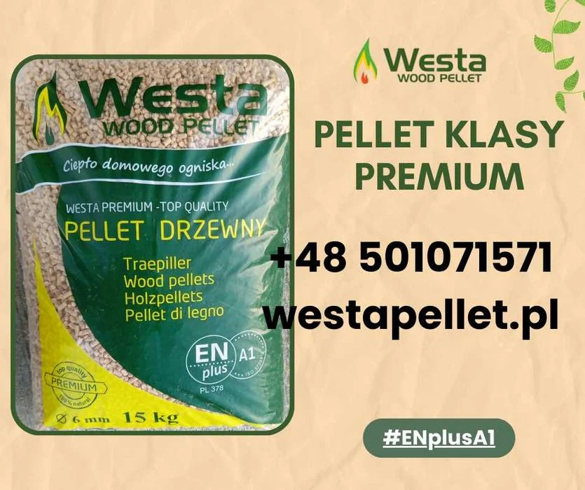 CERTYFIKOWANY Jasny Porządny pellet WESTA PREMIUM TOP jakość ENplus A1, 6mm,