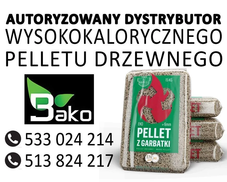 Pellet z Garbatki z dostawą do domu. Bako-Lubelska 74a