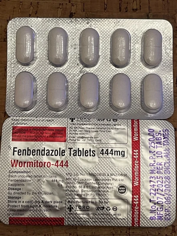 Sprzedam Fenbendazol 444 mg (Fenbendazole Tablets) przeciwpasożytniczy