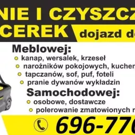 pranie kanap dywanów tapicerek pranie samochodów aut 24h / 7