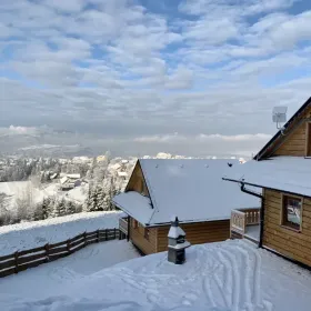 Domek w górach Ferie Narty Koniaków Beskidy Balia Jacuzzi Sauna