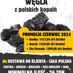 Hurtowa sprzedaż węgla / Polskie kopalnie - Promocja czerwcowa