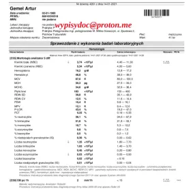  Badania Laboratoryjne, Faktury, Polisy, Świadectwa Pracy, Zaświadczenia 