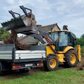 roboty ziemne , makroniwelacja terenu , usługi koparką