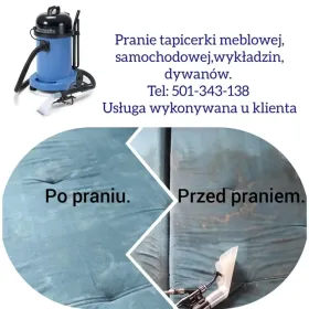 Pranie tapicerki,dywanów,aut, wykładzin- Profesjonalnie i tanio.