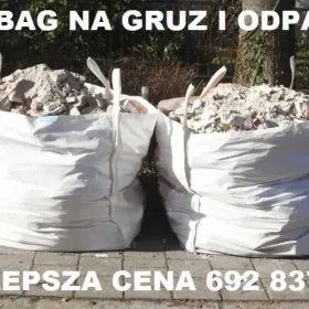 Duże Worki BIG BAG 1,5m3 na Gruz i Odpady Wywóz Gruzu Śmieci Odpadów