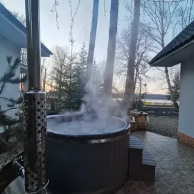 Dom nad Jeziorem Głębokie Jacuzzi Balia Ogrodowa Klimatyzacja