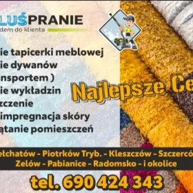 PRANIE tapicerki meblowej, pranie dywanów (z transportem)